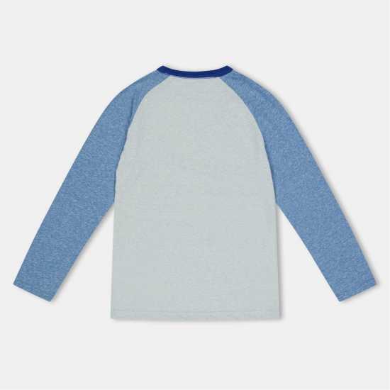 Farah Injection Slub Ringer Ls Tee Juniors Синьо 