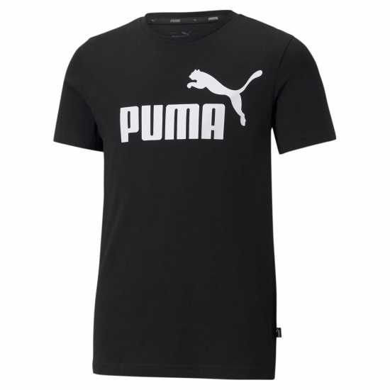 Puma Тениска Essentials Logo T Shirt Black/White - Детски тениски и фланелки
