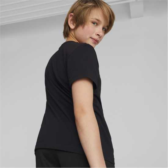 Puma Тениска Essentials Logo T Shirt Black/White - Детски тениски и фланелки
