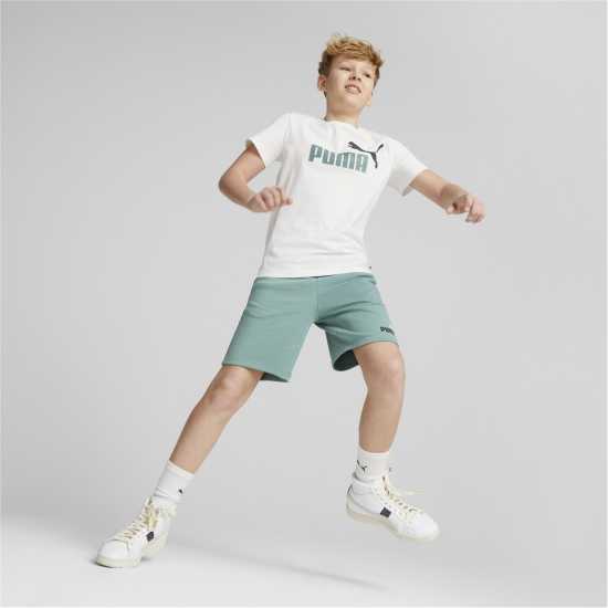 Puma Тениска Essentials Logo T Shirt White/Adriatic Детски тениски и фланелки