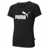 Тениска Момичета Puma No1 Logo Qt Tee Junior Girls Black/White Детски тениски и фланелки