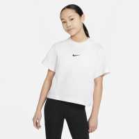 Nike Sportswear Big Kids' (Girls') T-Shirt White/Black Детски тениски и фланелки