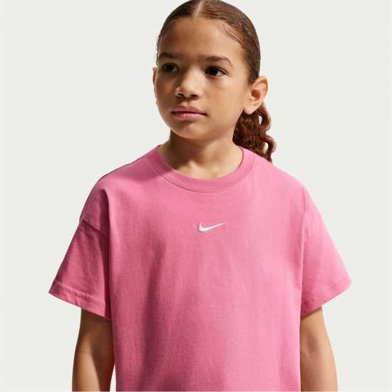 Nike Sportswear Big Kids' (Girls') T-Shirt Peony 