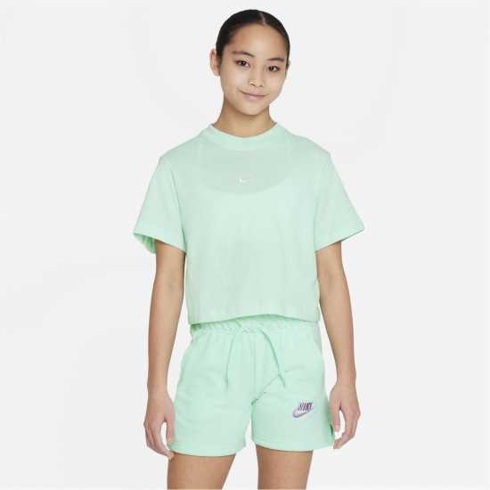 Nike Sportswear Big Kids' (Girls') T-Shirt Mint Foam Детски тениски и фланелки