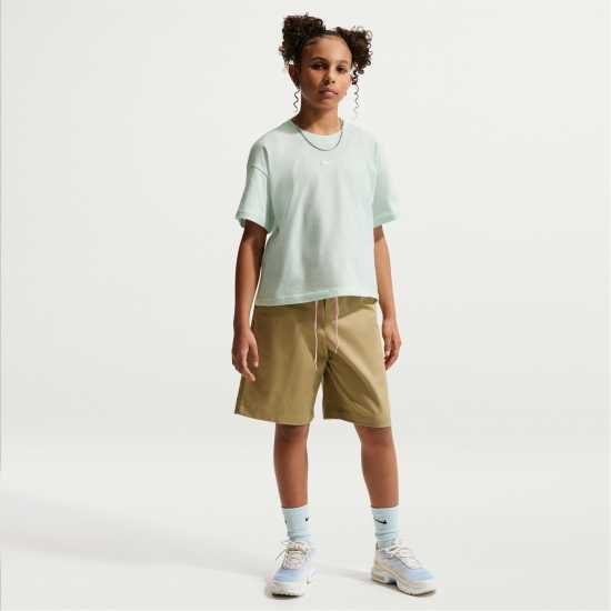 Nike Sportswear Big Kids' (Girls') T-Shirt Barely Green Nike Sportswear Big Kids' (Girls') T-Shirt Barely Green