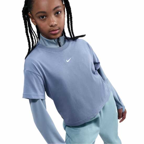 Nike Sportswear Big Kids' (Girls') T-Shirt Индиго Nike Sportswear Big Kids' (Girls') T-Shirt Индиго