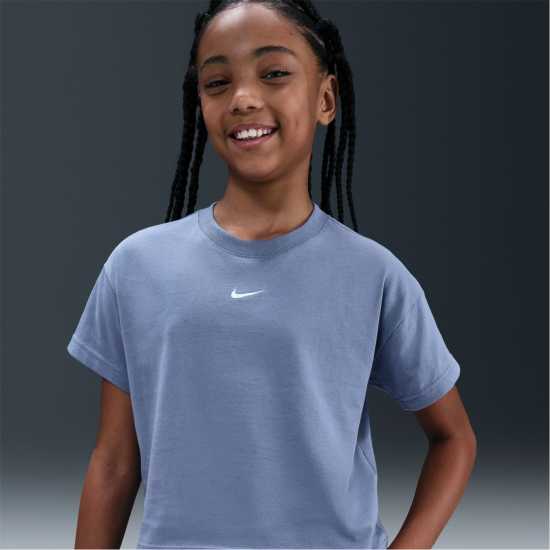 Nike Sportswear Big Kids' (Girls') T-Shirt Индиго Nike Sportswear Big Kids' (Girls') T-Shirt Индиго