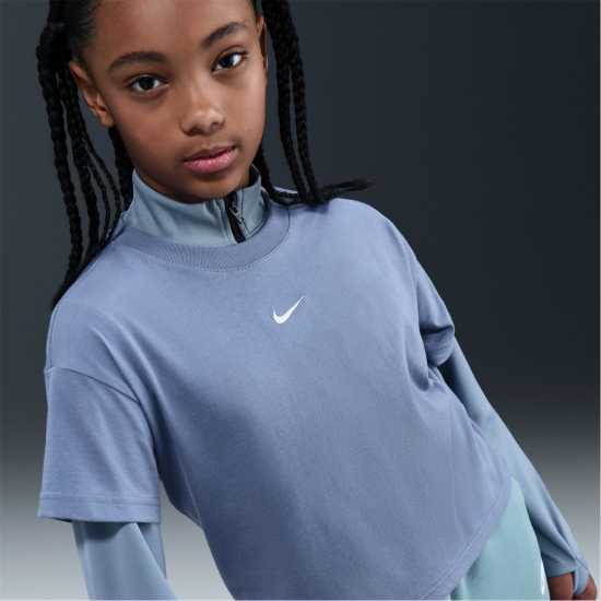 Nike Sportswear Big Kids' (Girls') T-Shirt Индиго Nike Sportswear Big Kids' (Girls') T-Shirt Индиго