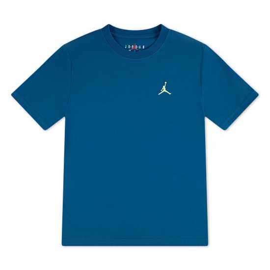Тениска Момчета Air Jordan Jm T Shirt Junior Boys Green Abyss 