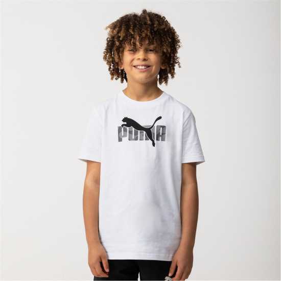 Puma Essentials Graphic Regular Fit T-Shirt Бял No1 