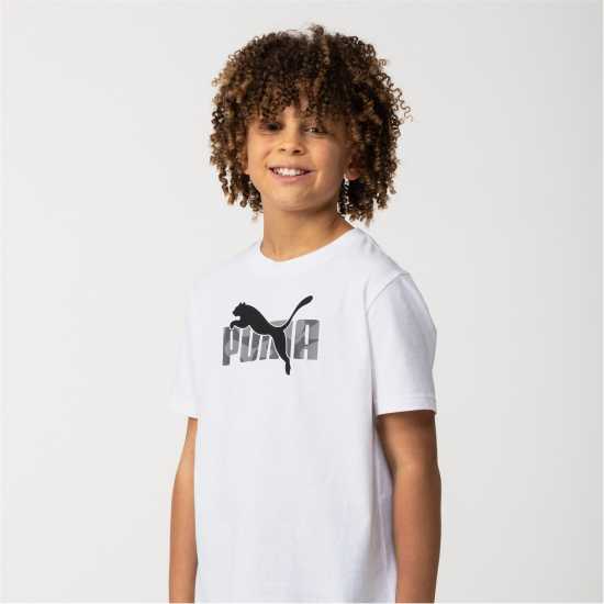 Puma Essentials Graphic Regular Fit T-Shirt Бял No1 