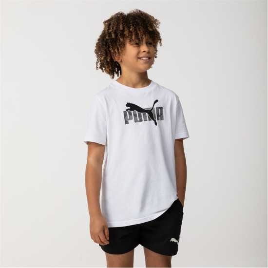 Puma Essentials Graphic Regular Fit T-Shirt Бял No1 
