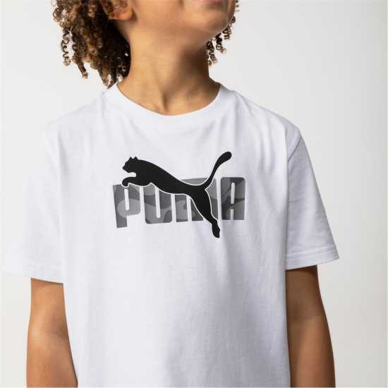 Puma Essentials Graphic Regular Fit T-Shirt Бял No1 