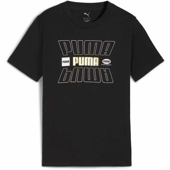 Puma Essentials Graphic Regular Fit T-Shirt Черно 