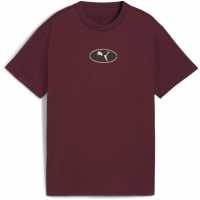 Puma Essentials Graphic Regular Fit T-Shirt Бордово 