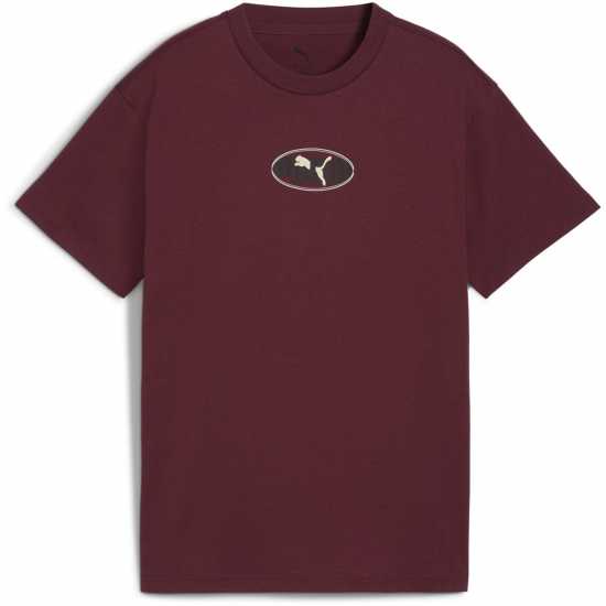 Puma Essentials Graphic Regular Fit T-Shirt Бордово 