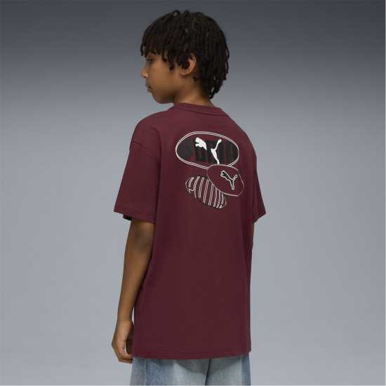 Puma Essentials Graphic Regular Fit T-Shirt Бордово 