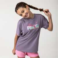Puma Essentials T-Shirt Junior Girls Бледо слива Детски тениски и фланелки