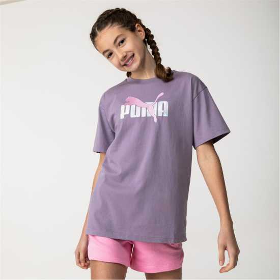 Puma Essentials T-Shirt Junior Girls Бледо слива Детски тениски и фланелки