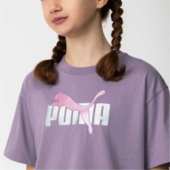 Puma Essentials T-Shirt Junior Girls Бледо слива Детски тениски и фланелки