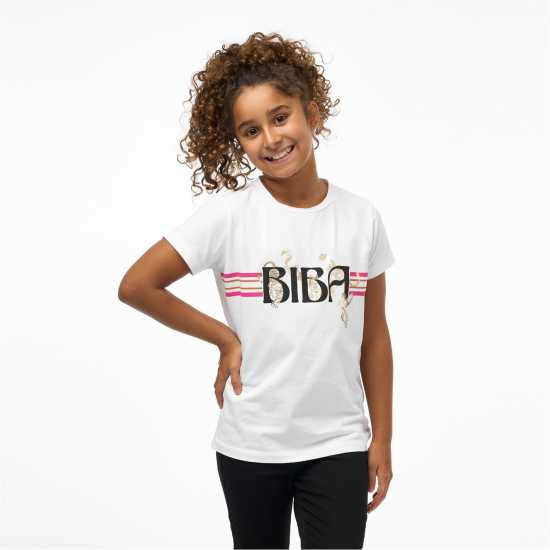 Biba Тениска Junior Girls  Logo T Shirt Животни печати Детски тениски и фланелки