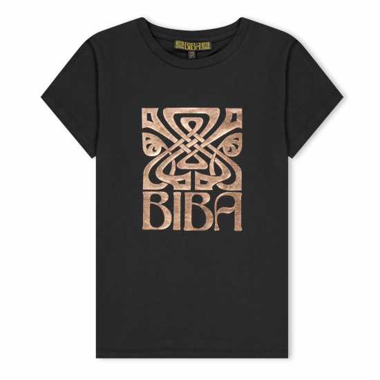 Детски тениски и фланелки Biba Тениска Junior Girls Logo T Shirt Черно Biba Тениска Junior Girls Logo T Shirt Черно Детски тениски и фланелки