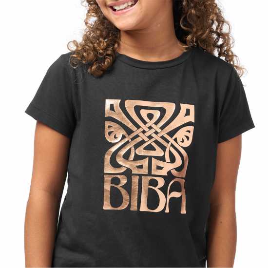 Детски тениски и фланелки Biba Тениска Junior Girls Logo T Shirt Черно Biba Тениска Junior Girls Logo T Shirt Черно Детски тениски и фланелки