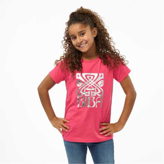 Детски тениски и фланелки Biba Тениска Junior Girls Logo T Shirt Розово Biba Тениска Junior Girls Logo T Shirt Розово Детски тениски и фланелки