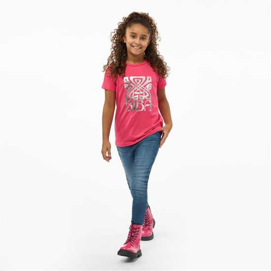 Детски тениски и фланелки Biba Тениска Junior Girls Logo T Shirt Розово Biba Тениска Junior Girls Logo T Shirt Розово Детски тениски и фланелки