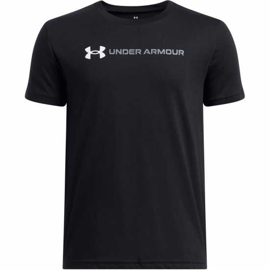 Under Armour Vent Jacquard Short Sleeve T-Shirt Childrens Черно/Бяло/Сиво Детски къси панталони