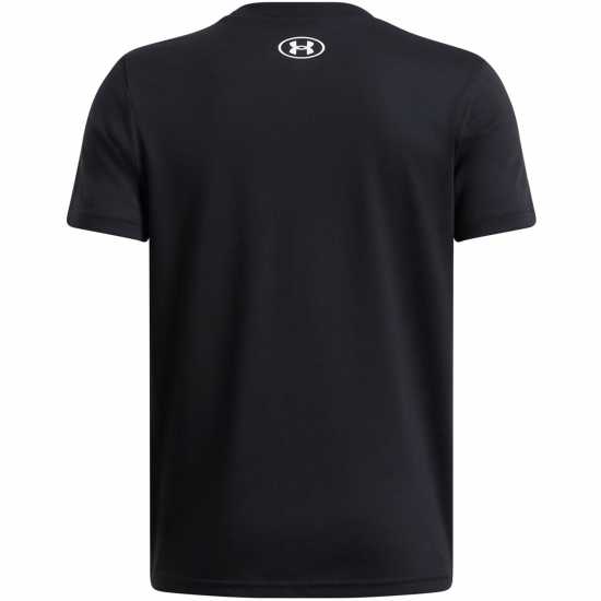 Under Armour Vent Jacquard Short Sleeve T-Shirt Childrens Черно/Бяло/Сиво Детски къси панталони