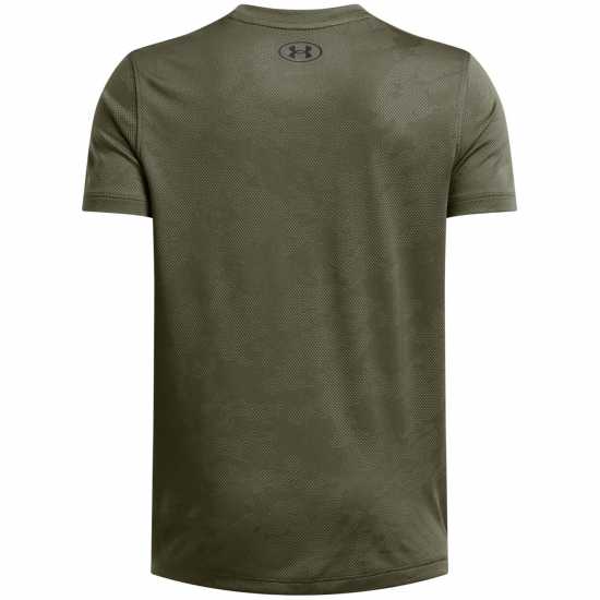 Under Armour Vent Jacquard Short Sleeve T-Shirt Childrens Морено Зелено/Черно Детски къси панталони