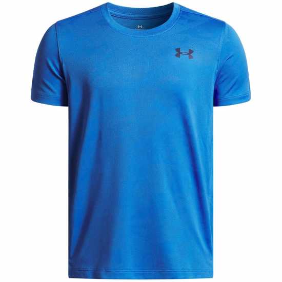 Under Armour Vent Jacquard Short Sleeve T-Shirt Childrens Blue Atlantis Детски къси панталони