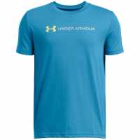Under Armour Vent Jacquard Short Sleeve T-Shirt Childrens Синьо 