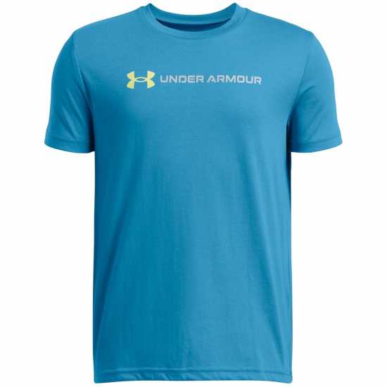 Under Armour Vent Jacquard Short Sleeve T-Shirt Childrens Синьо Under Armour Vent Jacquard Short Sleeve T-Shirt Childrens Синьо