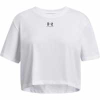 Under Armour Armour Short Sleeve Junior Бяло/Черно Детски тениски и фланелки