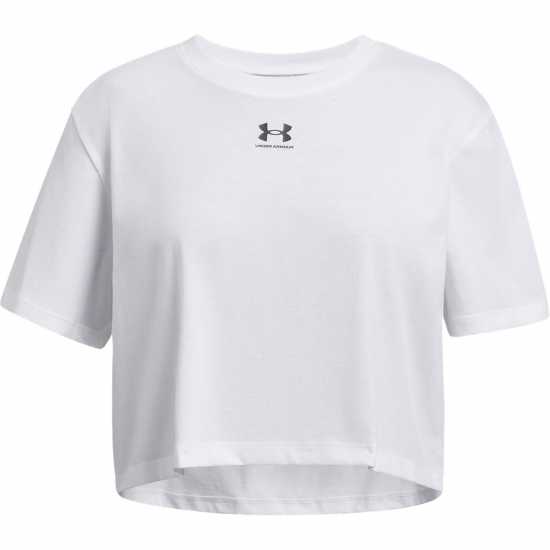 Under Armour Armour Short Sleeve Junior Бяло/Черно Детски тениски и фланелки