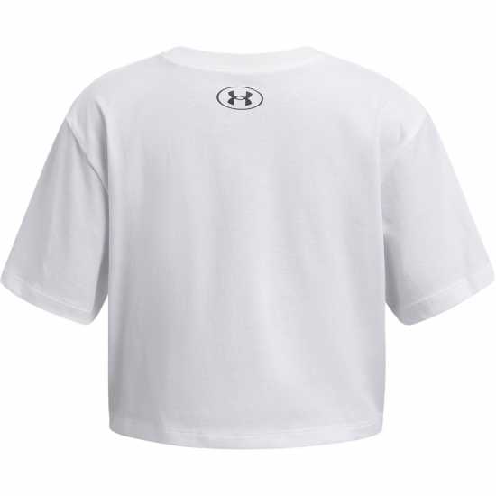 Under Armour Armour Short Sleeve Junior Бяло/Черно Детски тениски и фланелки