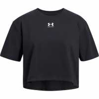Under Armour Armour Short Sleeve Junior Черно/бяло Детски тениски и фланелки