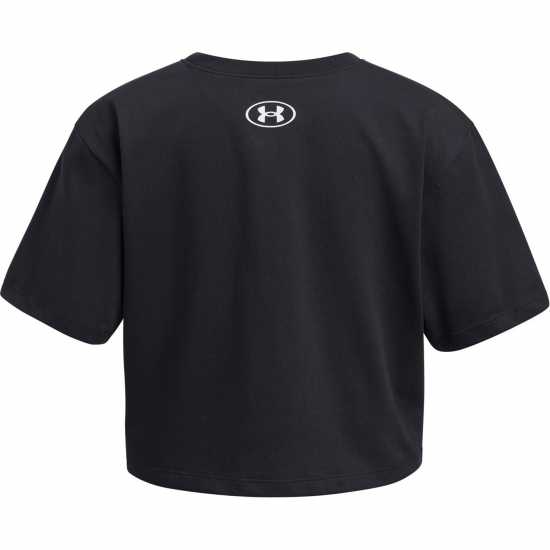 Under Armour Armour Short Sleeve Junior Черно/бяло Детски тениски и фланелки