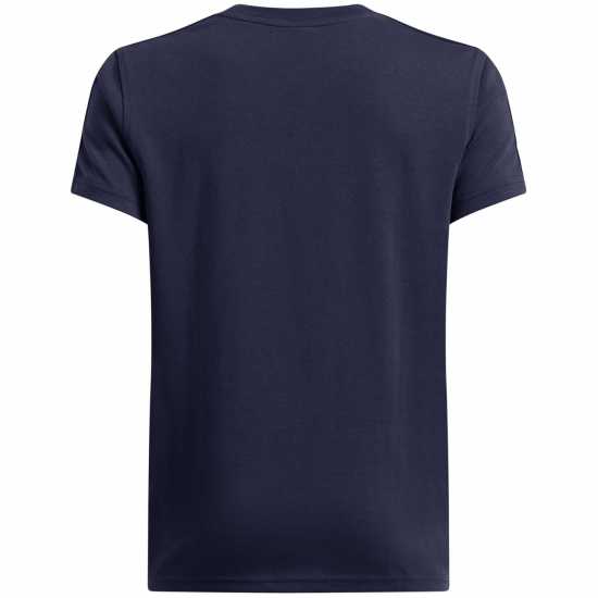Детски тениски и фланелки Under Armour Taped Short Sleeve Tee Juniors Морско синьо/Бяло Under Armour Taped Short Sleeve Tee Juniors Морско синьо/Бяло Детски тениски и фланелки