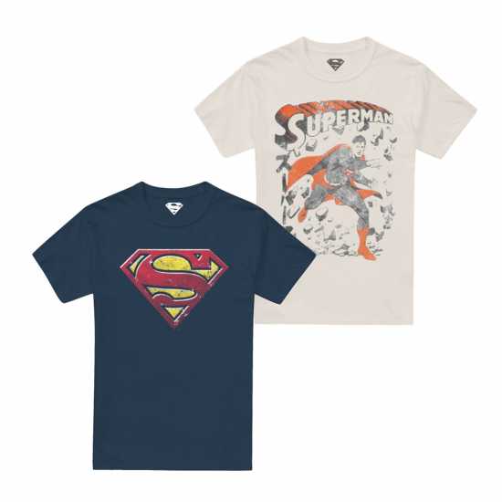 Dc Comics Comics Tees 2Pk Супермен Комикс Мъжки стоки с герои