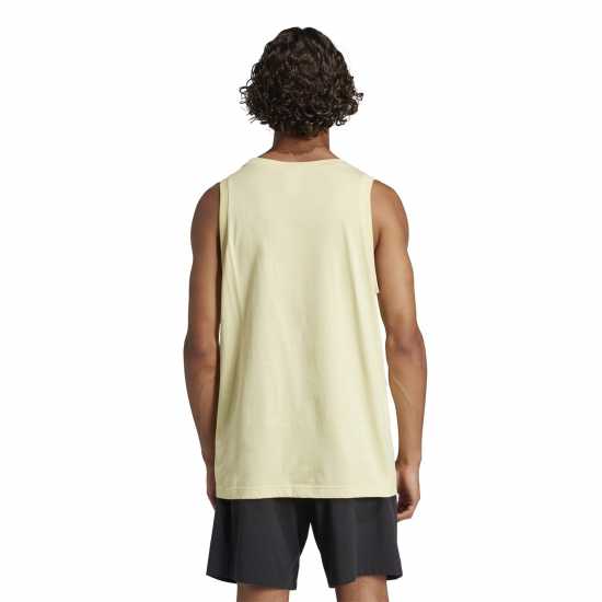 Adidas Мъжки Потник Essentials Small Logo Tank Top Mens Жълто/Черно Adidas Мъжки Потник Essentials Small Logo Tank Top Mens Жълто/Черно