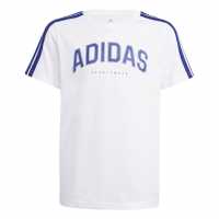 Adidas Collegiate Graphic T-Shirt Kids White Детски тениски и фланелки