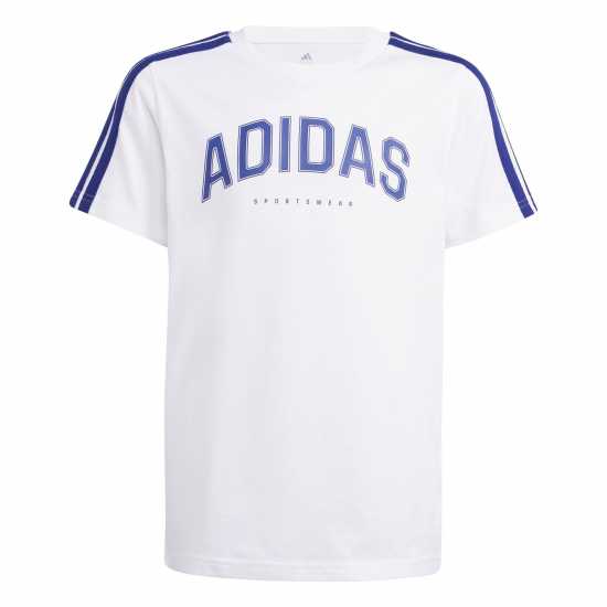 Детски тениски и фланелки Adidas Collegiate Graphic T-Shirt Kids White Adidas Collegiate Graphic T-Shirt Kids White Детски тениски и фланелки