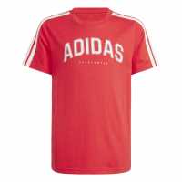 Adidas Collegiate Graphic T-Shirt Kids Червено Детски тениски и фланелки