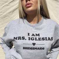 Bridesmaids I Am Mrs Iglesias Oversized Sweater  Дамски суичъри и блузи с качулки