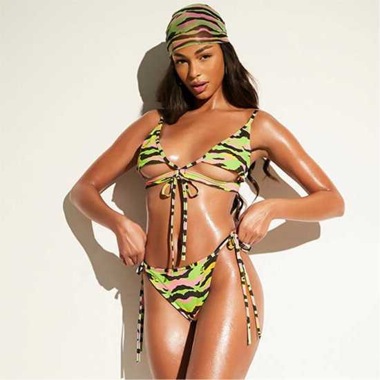 Zebra Print Strappy Bikini Set  Дамски бански