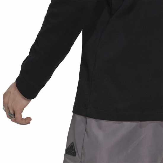 Adidas Мъжка Блуза Long Sleeve T Shirt Mens Black Мъжки ризи
