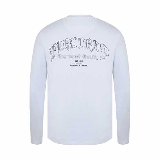 Firetrap Long-Sleeve Graphic T-Shirt Бяло Firetrap Long-Sleeve Graphic T-Shirt Бяло